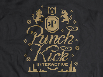 Punchkick t-shirt concept: 8-bit 8 bit apparel graphic design typography video games