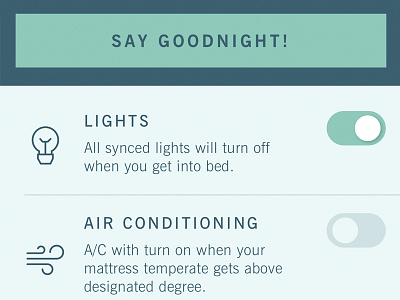 Sleep tracker - saying goodnight call to action