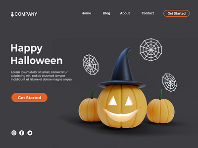 3D Halloween Landing Page
