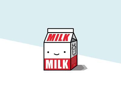 Milky M. carton cow illustration milk