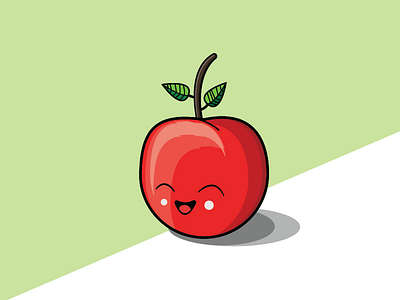 Reddy Apple animated apple food illustration red