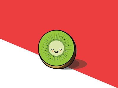 Kiki Kiwi animated food fruit green illustration kiwi red