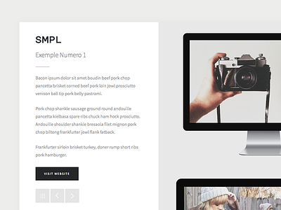 SMPL - Upcoming Template : Project clean elegant html minimal personnal photography simple template