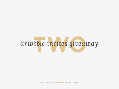 Two Dribbble invites giveaway dribbbleinvit giveaway gold invit