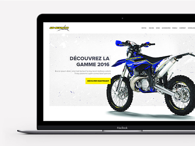 Sherco Concept Website bike clean concept enduro minimal one page single page