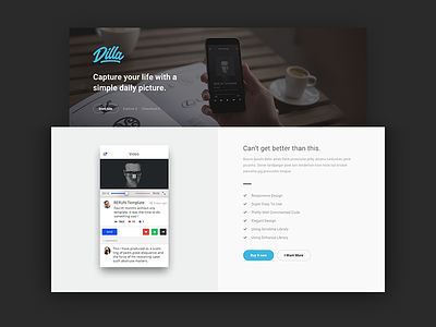 Dilla - WIP Landing Page clean html landing minimal onepage template themeforest