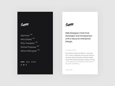 supview.be | Mobile Version clean elegant minimal mobile one page parallax personnal portfolio simple single page template themeforest
