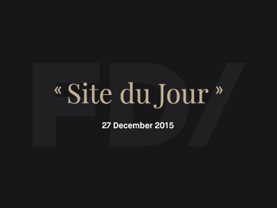 Site du jour on FDI angular award clean fdi french design index gold minimal one page portfolio webdesign website white