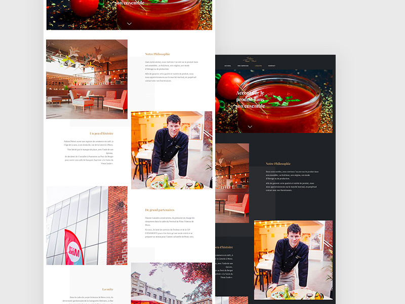 Rebound D OR W restaurant clean food minimal webdesign website wip caterer deli
