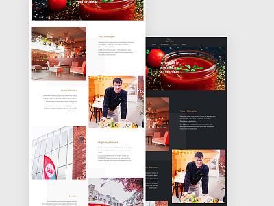 Rebound D OR W caterer clean deli food minimal restaurant webdesign website wip