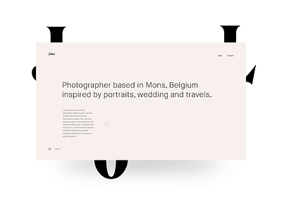 Jolan - Proposal clean horizontal scroll minimal one page parallax photography principle webdesign website