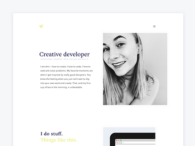 Portfolio minimalistic portfolio ui ux website