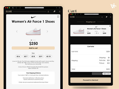 Shopping website UI design