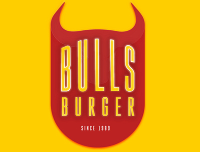 Bulls Burger logo design branding design graphic design illustration logo typography vector