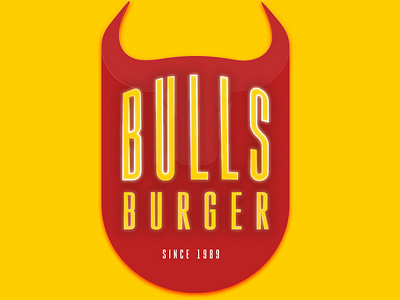 Bulls Burger logo design