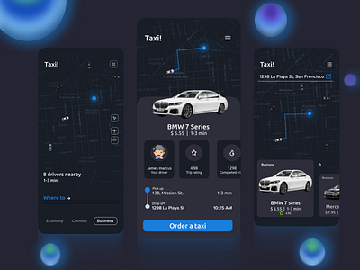 Taxi Call App UI Design