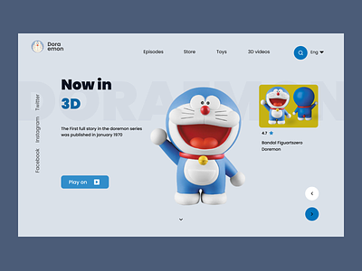 Doraemon Web Design design ux vector