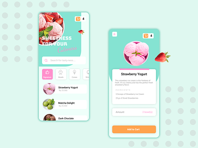 Cute Cream | Ice Cream Shop App