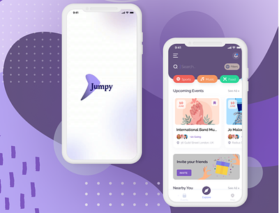 Jumpy app design logo ui ux