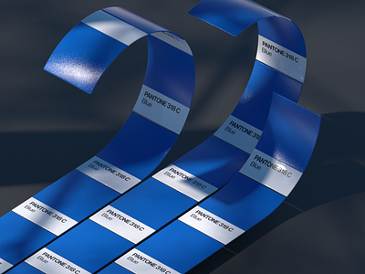 Gumby 3d blue c4d chips design pantone