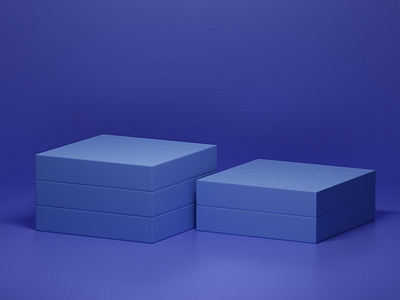 3D Blue Podium