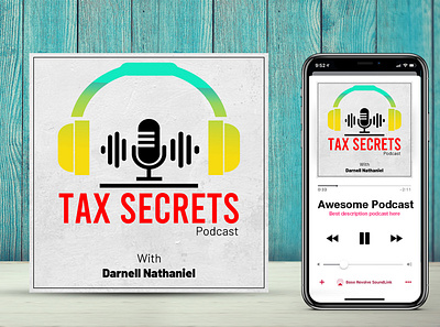 Tax Secret podcast design apple apple podcast cover art cover design graphics podcast podcast cover art professional