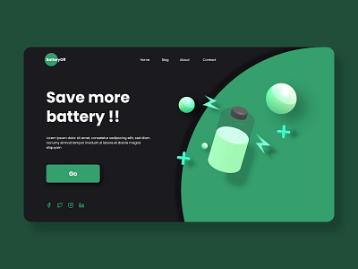 #014 Battery Save Website app design design inspiration landingpage ui ux