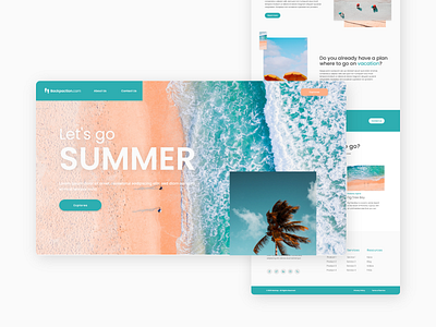 #020 Summer Landingpage app design design inspiration landingpage summer ui ux
