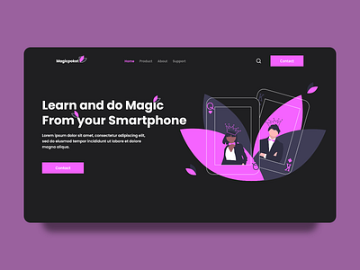 #027 Magic Website app branding design design inspiration landingpage logo ui ux