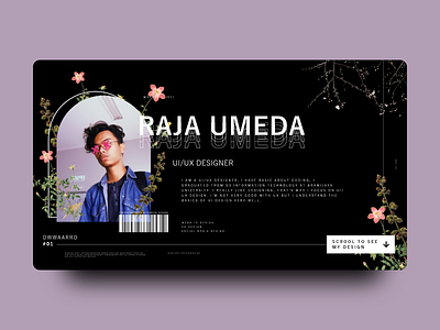 #028 Raja Umeda Portfolio app design design inspiration landingpage ui ux