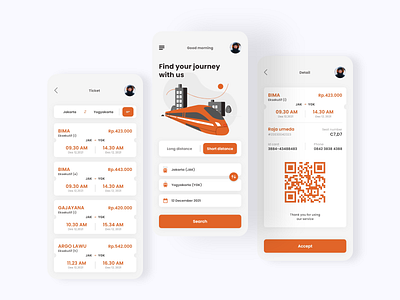 #037 Train ticket booking android app booking design design inspiration ios landingpage ticket train ui ux