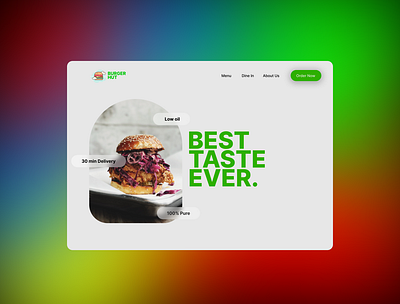 Restaurant website design graphic design ui