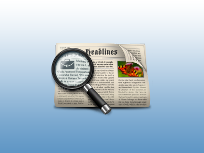Jobs glass icon jobs magnifying news paper