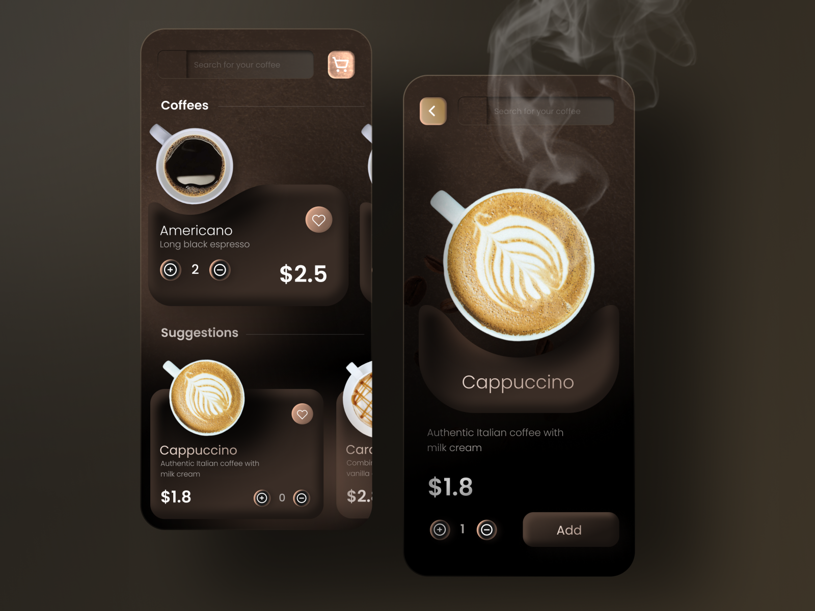 Coffee Shop App Concept by Miryam on Dribbble