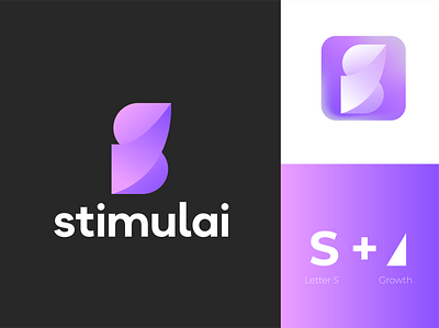 Logo for Stimulai abstract logo growth logo logo s logo startup logo