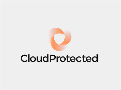 Logo for CloudProtected abstract logo cloud logo it logo logo startup logo