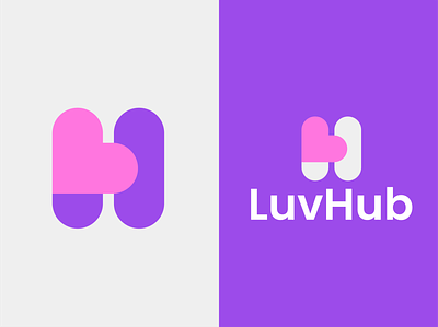 Love/Letter H - Logo Design branding logo love logo