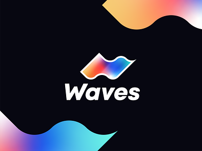 Waves Logo Design abstract logo gradient logo logo