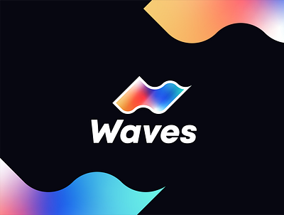 Waves Logo Design abstract logo gradient logo logo