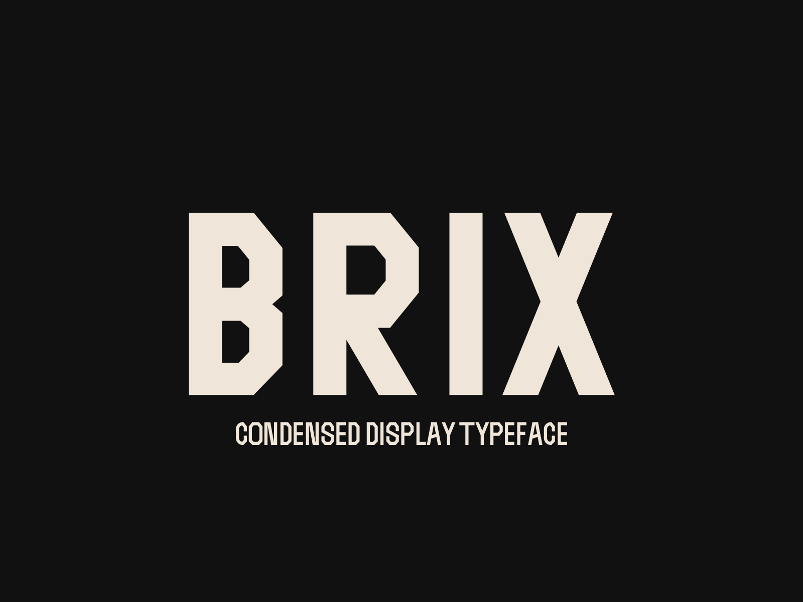 Brix - Free Display Typeface condensed font font free font letters typeface