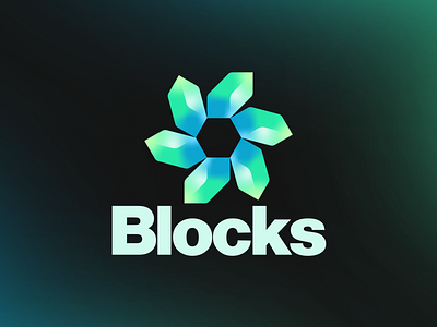 Blocks Geometry Logo abstract logo branding gradient logo it logo logo
