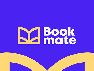 Bookmate - Logo design abstract logo app logo book branding logo