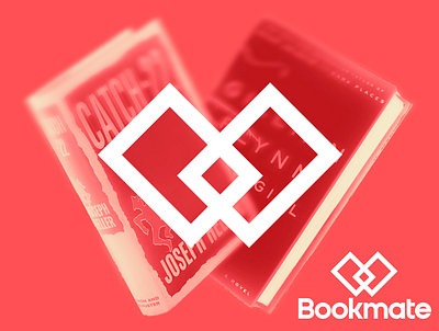 Bookmate abstract logo app logo book logo branding logo modern logo