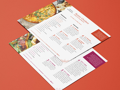Recipe Sheets cooking instructions design flyer food graphic design layout layout design print design recipe recipe card recipe sheet