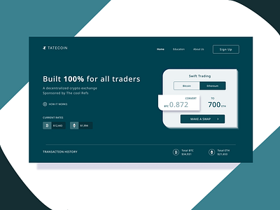 Decentralized Exchange (DEX) Landing page colour crypto design graphic design inspiration landing page minmalistic design modern typograpy ui