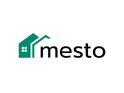 Logo for mesto.ltd building graphic design home house logo vector