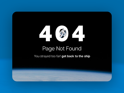 404 Page 404 astronaut dailyui space