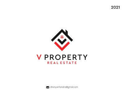 V Property Real Estate branding design graphic design icon logo