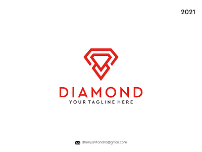 LOGO DESIGN DIAMOND LINE branding design graphic design icon illustration logo typography ui ux vector