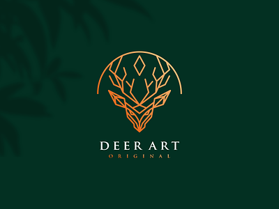 Logo Deer Art Modern branding design graphic design icon illustration logo typography ui ux vector
